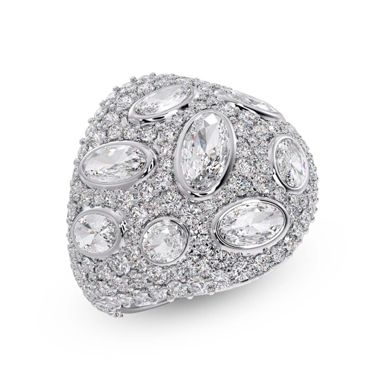 The Mirror Room Cocktail Ring front view