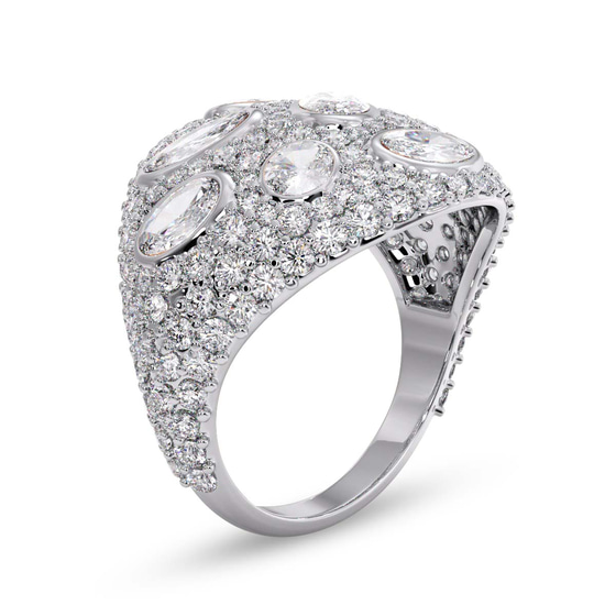 The Mirror Room Cocktail Ring left view