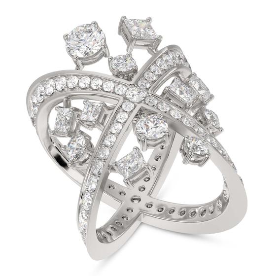 Smile for the Camera Cocktail Ring front view