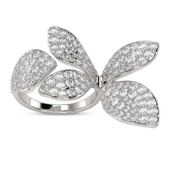 The Floral Hug Cocktail Ring left view