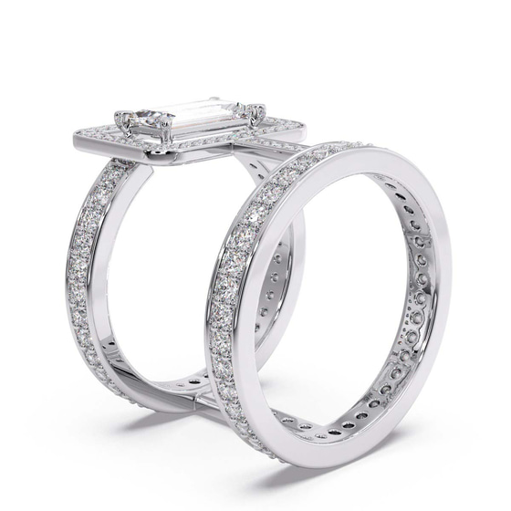 The Diamond Trophy Cocktail Ring left view