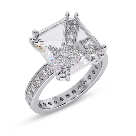 Sheer Cocktail Ring left view