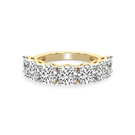 Adela Round Lab Diamond Anniversary Band front view