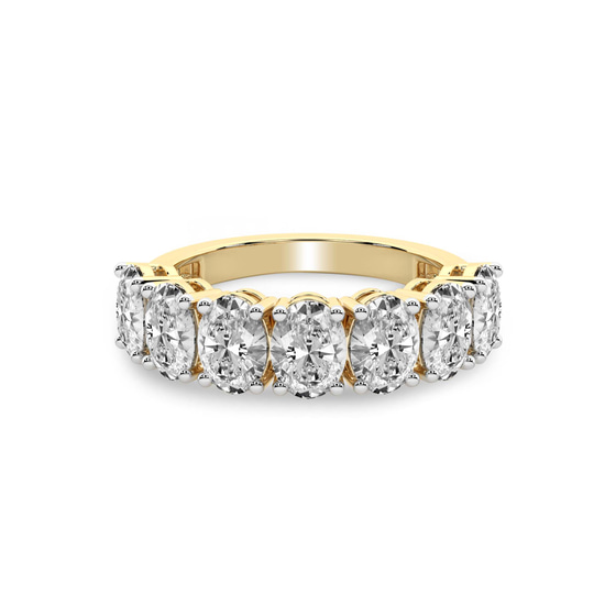 Blanca Oval Lab Diamond Anniversary Band front view