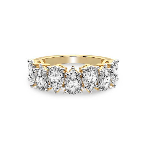 Juana Pear Lab Diamond Anniversary Band front view