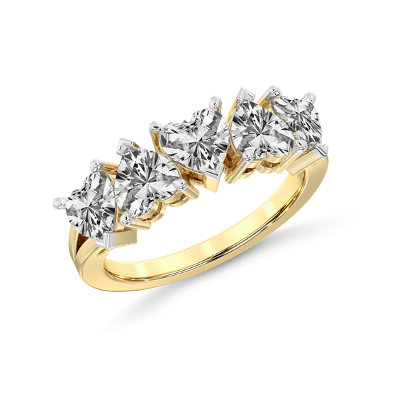 Octavia Heart Lab Diamond Anniversary Band left view