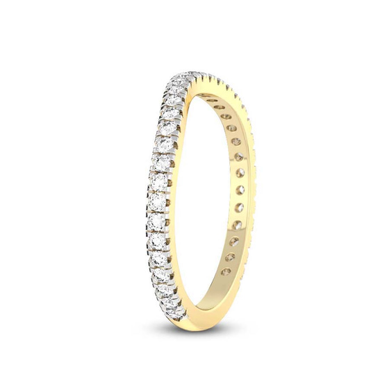Zea Wedding Band left view