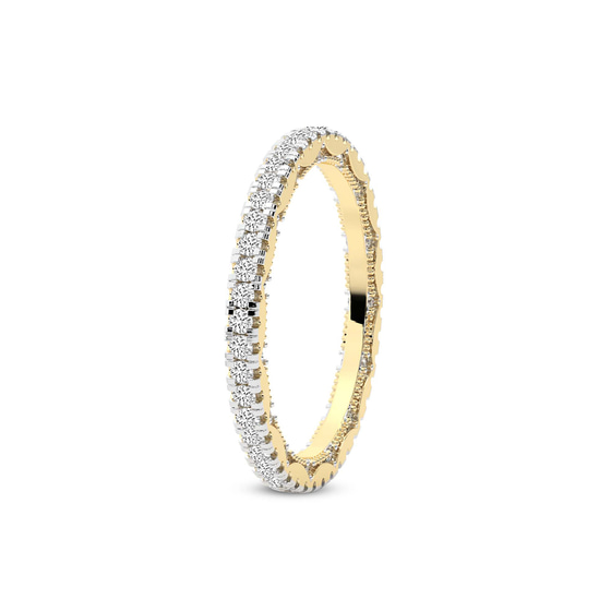 Anais Wedding Band left view