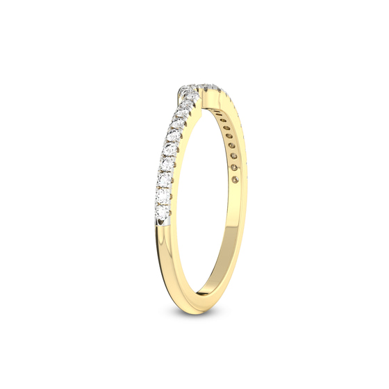 Aya Wedding Band left view