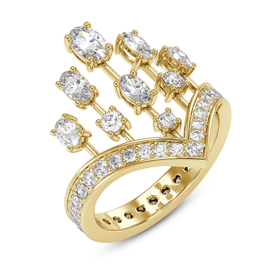 Wear Your Crown Cocktail Ring front view