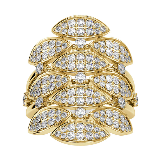 Intertwined Cocktail Ring left view