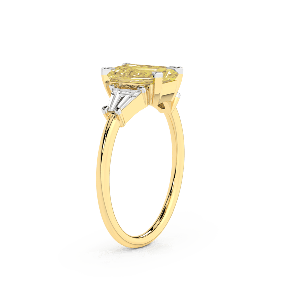 A Summer's Day Colored Lab Diamond Ring left view