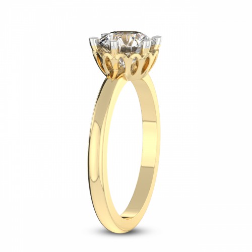 Malissa Solitaire Lab Diamond Ring left view