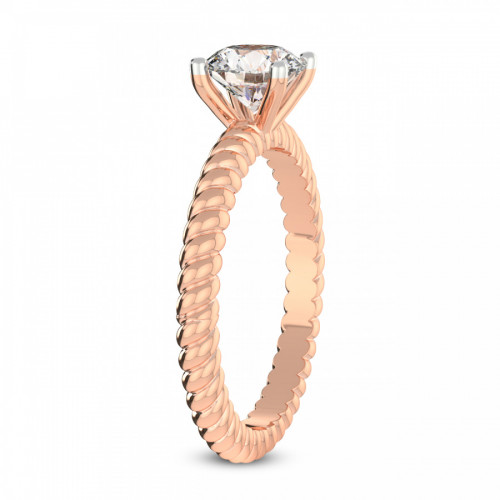 Sansa Solitaire Lab Diamond Ring left view