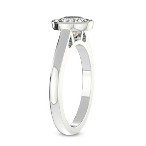 Bezel Set Solitaire Lab Diamond Ring left view