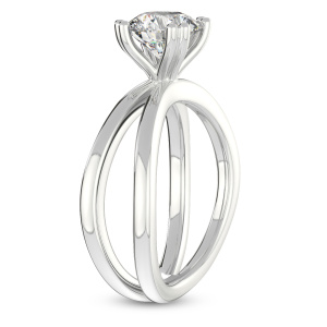 Stella Criss Cross Solitaire Lab Diamond Ring left view