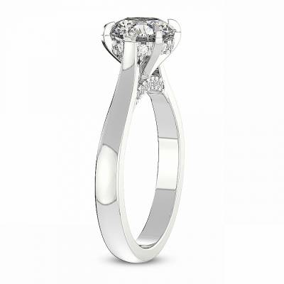Elsa Hidden Accents Solitaire Lab Diamond Ring left view