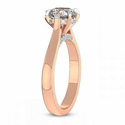 Elsa Hidden Accents Solitaire Lab Diamond Ring left view