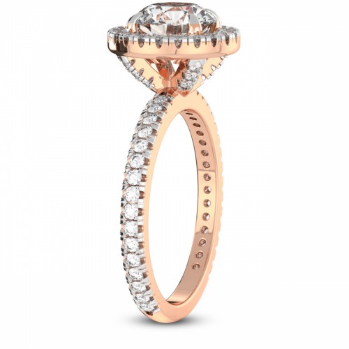 Klarissa Halo Lab Diamond Eternity Ring left view