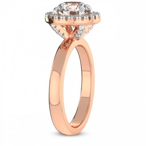 Anna Hidden Accents Halo Lab Diamond Ring left view
