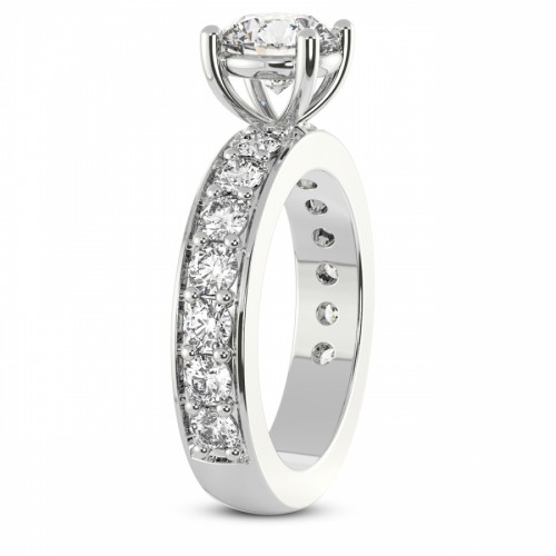 Adele Side Stone Lab Diamond Ring left view