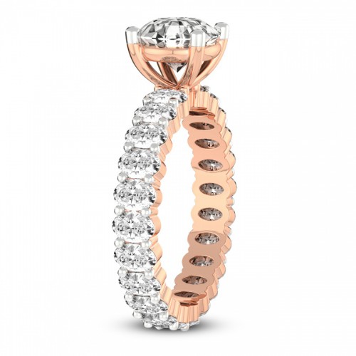 Celeste Side Oval Lab Diamond Eternity Ring left view