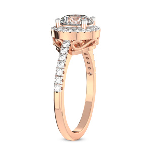 Anastasia Halo Lab Diamond Ring left view