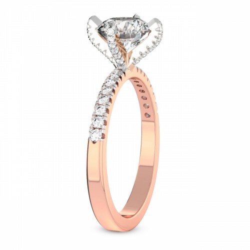 Sara Tapered Eternity Lab Diamond Ring left view