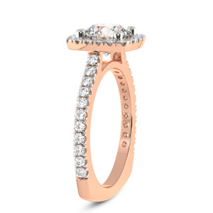 Valerie Euro Shank Halo Lab Diamond Ring left view