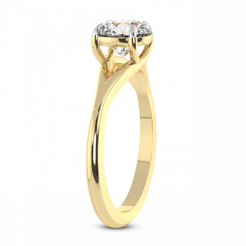 Cynthia Split Shank Lab Diamond Ring left view