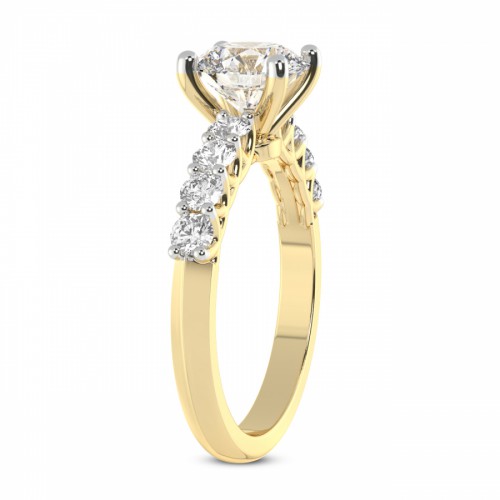 Selena Gomez Entwined Prongs Lab Diamond Ring left view