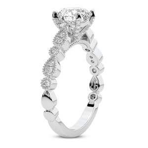 Filippa Milgrain Lab Diamond Ring left view