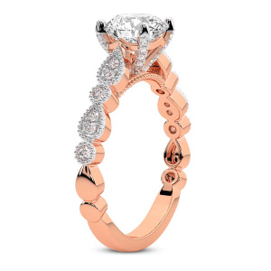 Filippa Milgrain Lab Diamond Ring left view
