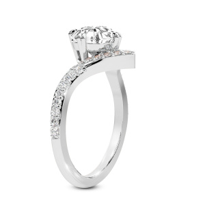 Athena Chevron Twist Lab Diamond Ring left view