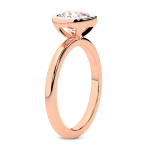 Eugenia Classic Bezel Solitaire Lab Diamond Ring left view