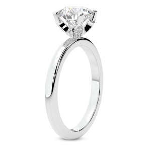 Matilda Leaf Petal Solitaire Lab Diamond Ring left view