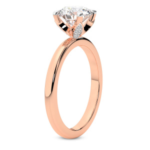 Matilda Leaf Petal Solitaire Lab Diamond Ring left view