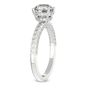 Adele Secret Double Halo Lab Diamond Ring left view
