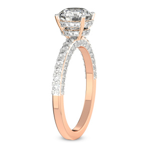 Atria Secret Double Halo Lab Diamond Ring left view