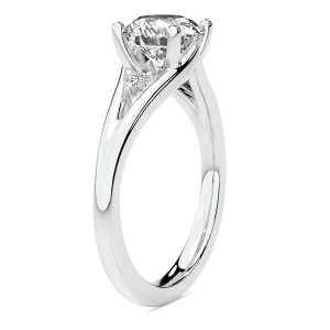Erica Swan Split Shank Lab Diamond Ring left view
