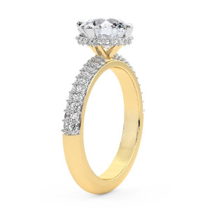 Eloa Secret Halo Lab Diamond Ring left view