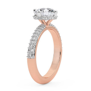 Eloa Secret Halo Lab Diamond Ring left view