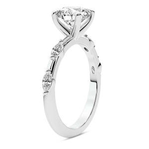 Sheryl Marquise Side Stone Lab Diamond Ring left view