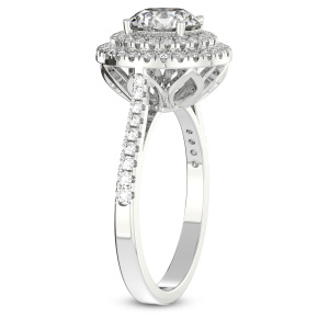 Arya Double Halo Lab Diamond Ring left view