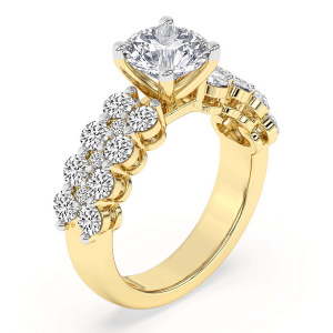 Twilight Side Round Lab Diamond Ring left view
