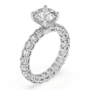 Georgiana Side Round Lab Diamond Ring left view