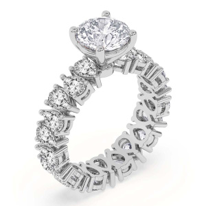 Cordelia Side Pear Lab Diamond Ring left view
