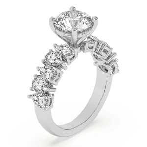 Adeline Side Pear Lab Diamond Ring left view