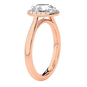 Harriet Halo 1.5mm Lab Diamond Ring left view