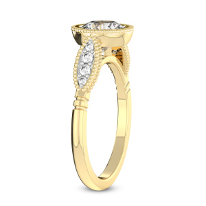 Everly Vintage Bezel Lab Diamond Ring left view
